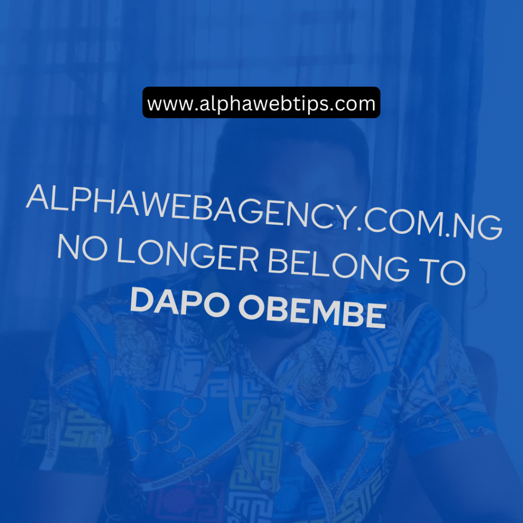 SCAM ALERT: Alpha Web Agency Blog No Longer Belong To Me 1 Scam alert
