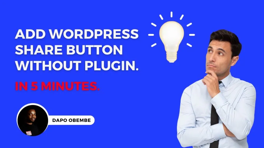 Add WordPress Share Button Without Plugin